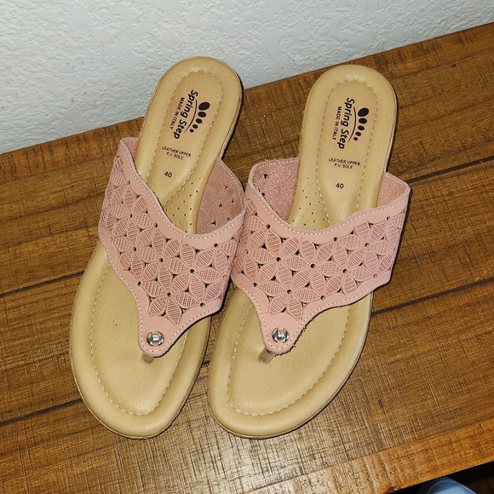 Spring Step Women's Tiffany Light Pink Sandal Size 40/9